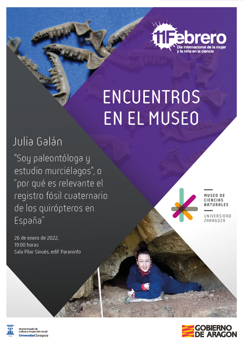 Comenzamos el mes de actividades para celebrar el Día de la Mujer y la Niña en la Ciencia con la paleontóloga Julia Galán y el registro fósil de murciélagos