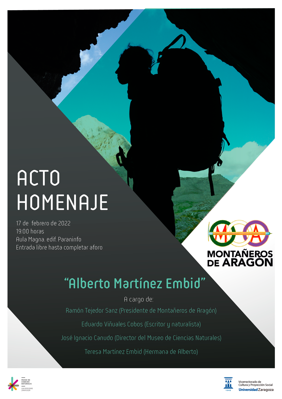 Homenaje al montañero Alberto Martínez Embid